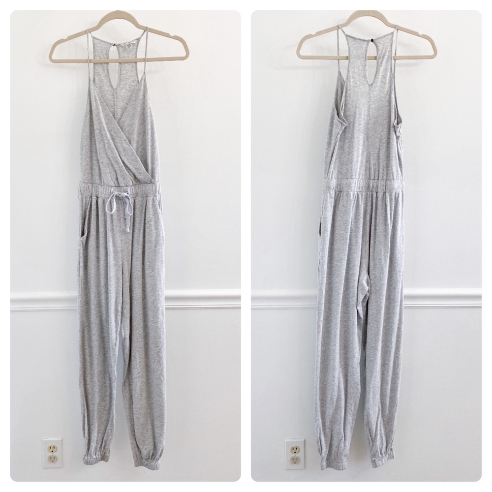 COPY - American Eagle Gray Surplice Jogger Jumpsu…